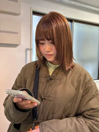 ミディアム カラー sakura🌸 レイヤー/韓国ヘアのヘアスタイル