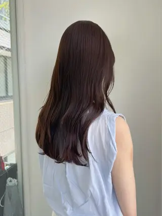 カラー maina/透明感 ベージュ/暖色カラーのヘアスタイル