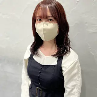 ミディアム 無料カットモデル ユナのヘアスタイル