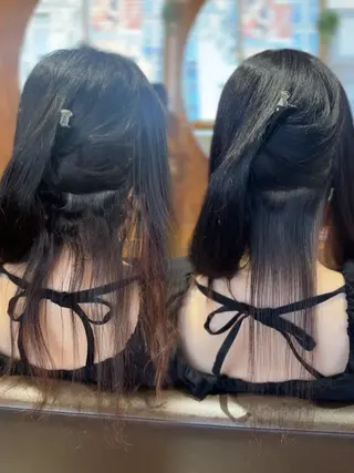 セミロング 塩川ももこ/ 縮毛矯正/ヘアセットのヘアスタイル