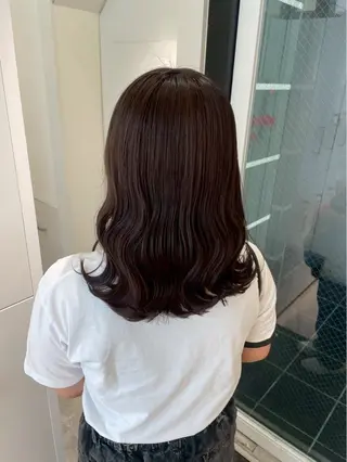 セミロング カラー ParveMix 楠本結菜のヘアスタイル