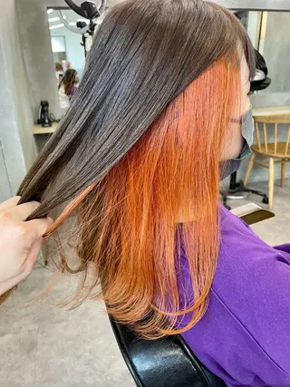 セミロング カラー 色気レイヤー& ショートはお任せ🌟のヘアスタイル