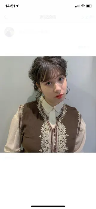 ミディアム nuu所属・是非可愛くさせて ください🩷sakiのヘアスタイル