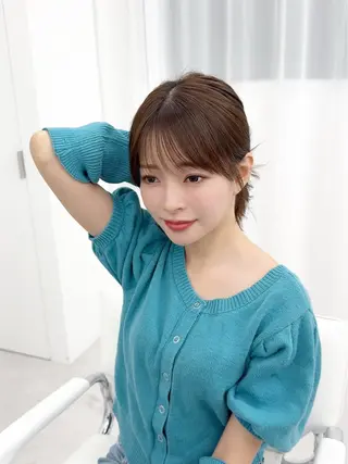 ミディアム カラー ヘアアレンジ 最小顔周り&レイヤー 特化/池袋/kokiのヘアスタイル