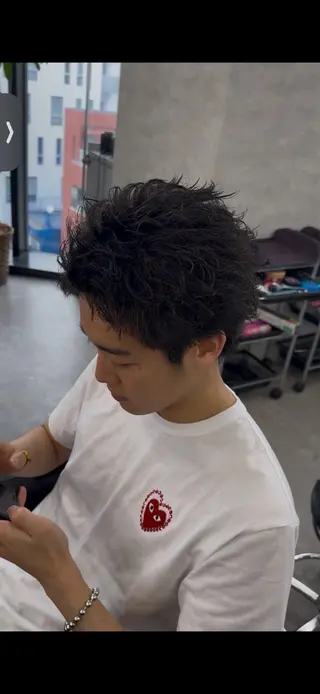ショート カラー パーマ ヘアアレンジ メンズ メンズ🐺カラー／ 垢抜け🔥木村晴希のヘアスタイル
