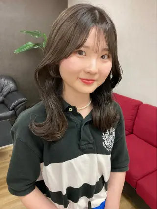 セミロング カラー nono/パーマ /顔まわりカット🐈のヘアスタイル