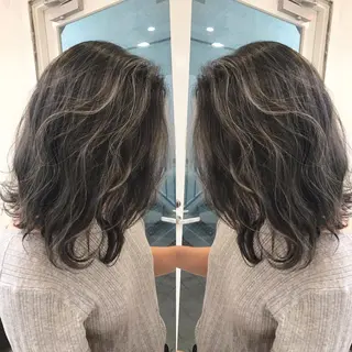 ミディアム カラー ヘアアレンジ BANK'S hair所属・💐ケラチン 髪質改善寺坂雄飛💐のヘアスタイル