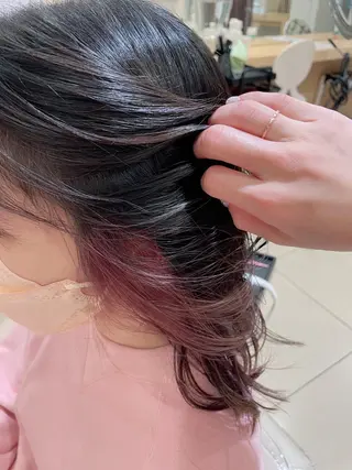 ミディアム カラー 吉原 雪乃のヘアスタイル