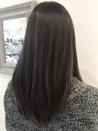 セミロング カラー 中村 卓也のヘアスタイル