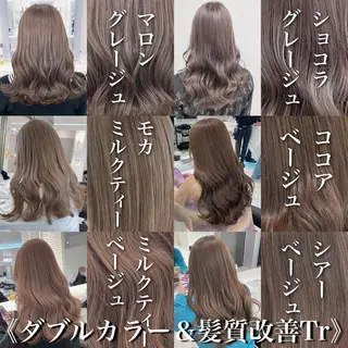 セミロング カラー ✨透明感、艶髪ヘア✨ 韓国ヘア特化💖のヘアスタイル
