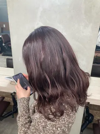 セミロング カラー ブリーチ&似合せボブ 田中寛十のヘアスタイル