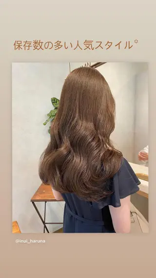 ミディアム カラー 顔骨格似合わせカット 乾陽菜のヘアスタイル