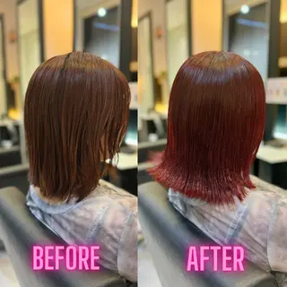 ショート YASU🍎CUT 赤系カラー/ヘアケアのヘアスタイル