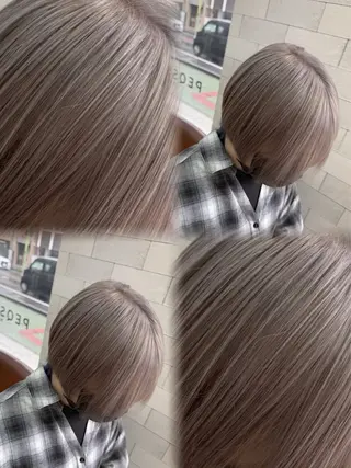 ショート ハイトーン×艶カラー 🤍MIZUKIのヘアスタイル