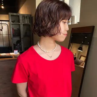 ショート パーマ ハナ🌼 ボブ/パーマのヘアスタイル