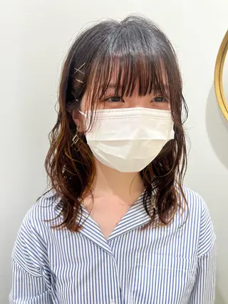 ミディアム パーマ ヘアアレンジ Aman  D'or所属・ショート/ボブ/東 千耀のヘアスタイル