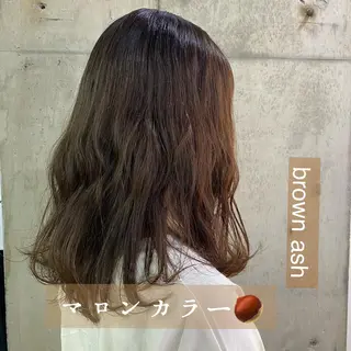 ミディアム カラー 舟橋 りんかのヘアスタイル