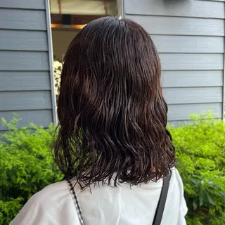 ミディアム パーマ シマダ ユウナのヘアスタイル