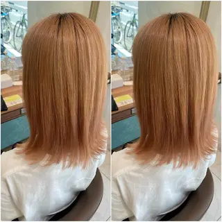 ミディアム カラー 全席個室　暖色カラー Zina松園優香🌸のヘアスタイル