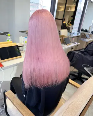 セミロング デザイン🥇複雑履歴 ハイトーン特化のヘアスタイル