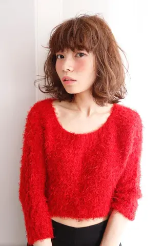 ミディアム gite カワムラナオキのヘアスタイル