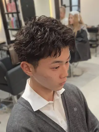 メンズ ショート パーマ Lapis 名古屋駅前店所属・LEN名古屋/パーマ 海外ヘア/メンズ特化のヘアスタイル