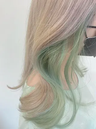 ロング little salt 渋谷店所属・akina＊ブリーチ ♡トレンドヘアのヘアスタイル