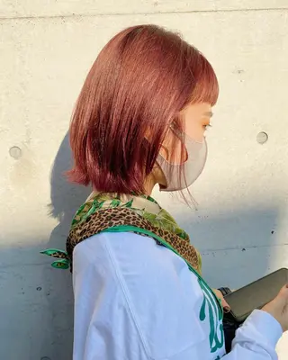 ショート カラー 久力琴音''透明感 カラー''アレンジのヘアスタイル