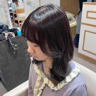 ミディアム カラー ୨୧color୨୧ ちひろのヘアスタイル