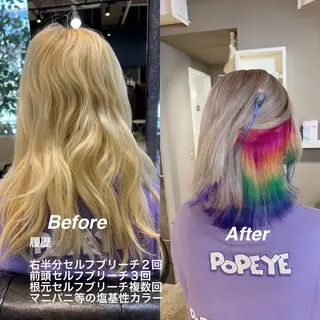 ミディアム カラー daiki 原宿のヘアスタイル