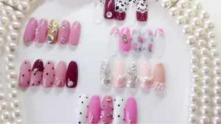 ネイル Chiara チップ長さ出しのネイルデザイン