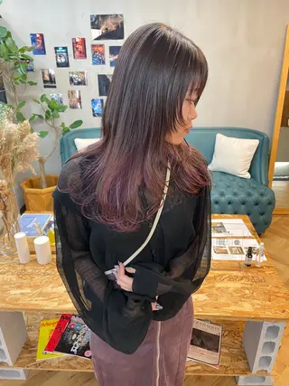 セミロング カラー パーマ ヘアアレンジ メンズ tatsumi/ボブ ウルフ/レイヤーのヘアスタイル