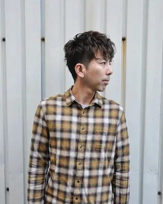 パーマ メンズ すみとも るなのヘアスタイル