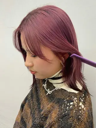 ミディアム カラー Arisa _のヘアスタイル