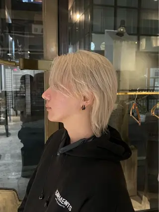 ショート カラー メンズ ハイトーン/透明感 カラー🌿KANTAのヘアスタイル