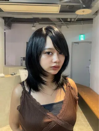 ミディアム ✨バレイヤージュ ✨イェビンのヘアスタイル