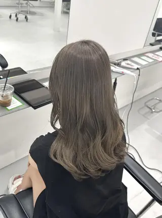 ミディアム カラー ベージュカラー 新潟/万代/井上佑のヘアスタイル
