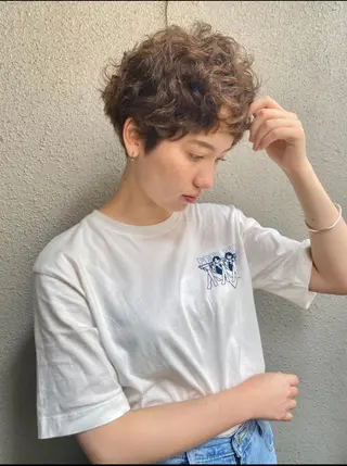 ショート パーマ パーマ特化 フシキサトシのヘアスタイル