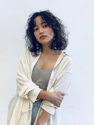 セミロング ヘアアレンジ haf店長 ✂︎タカハシレン✂︎のヘアスタイル