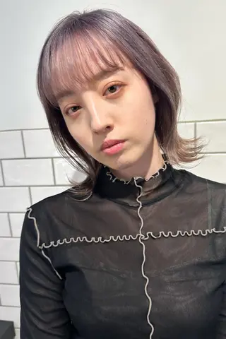 カラー ミディアム ブリーチなし透明感 カラー✨横山 佳希のヘアスタイル