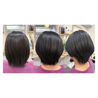 ショート レイヤーカット・ 縮毛矯正 星野のヘアスタイル