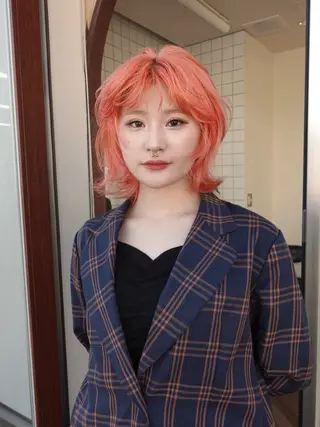 ショート カラー レイヤー専門家 ダブルカラー修のヘアスタイル