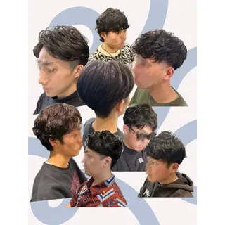 ショート パーマ メンズ Mplus  二子玉川所属・◎鹿嶋◎暖色ｶﾗｰ /ﾒﾝｽﾞﾊﾟｰﾏのヘアスタイル