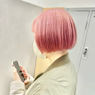 ショート カラー 🤍髪質改善➕透明感 カラー🤍川上葵のヘアスタイル