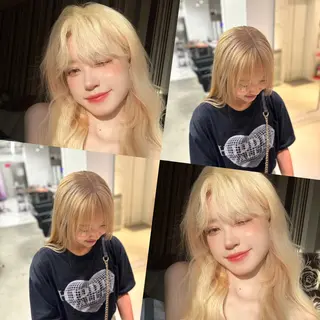 ロング カラー パーマ&ブリーチ /飯牟田/GEAR.のヘアスタイル