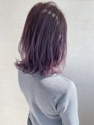 ミディアム 栗原 瑠世のヘアスタイル