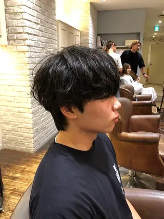 パーマ メンズ 韓国メンズヘア シンユウのヘアスタイル