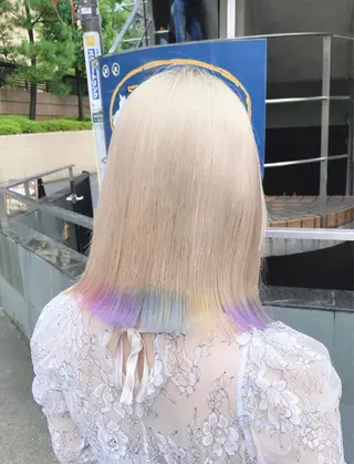 セミロング カラー パーマ ヘアアレンジ メンズ キッズ ネイル マツエク・マツパ アイブロウ ハイトーンNo.1 👩🏼NaGiSaのヘアスタイル