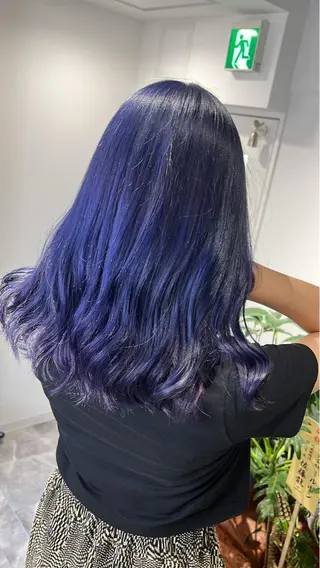 セミロング カラー mimiiy梅田 中崎町ハイトーンのヘアスタイル