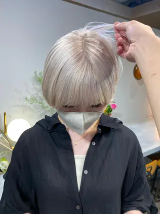 ショート ハイトーン/メンズ/ ボブ RINのヘアスタイル